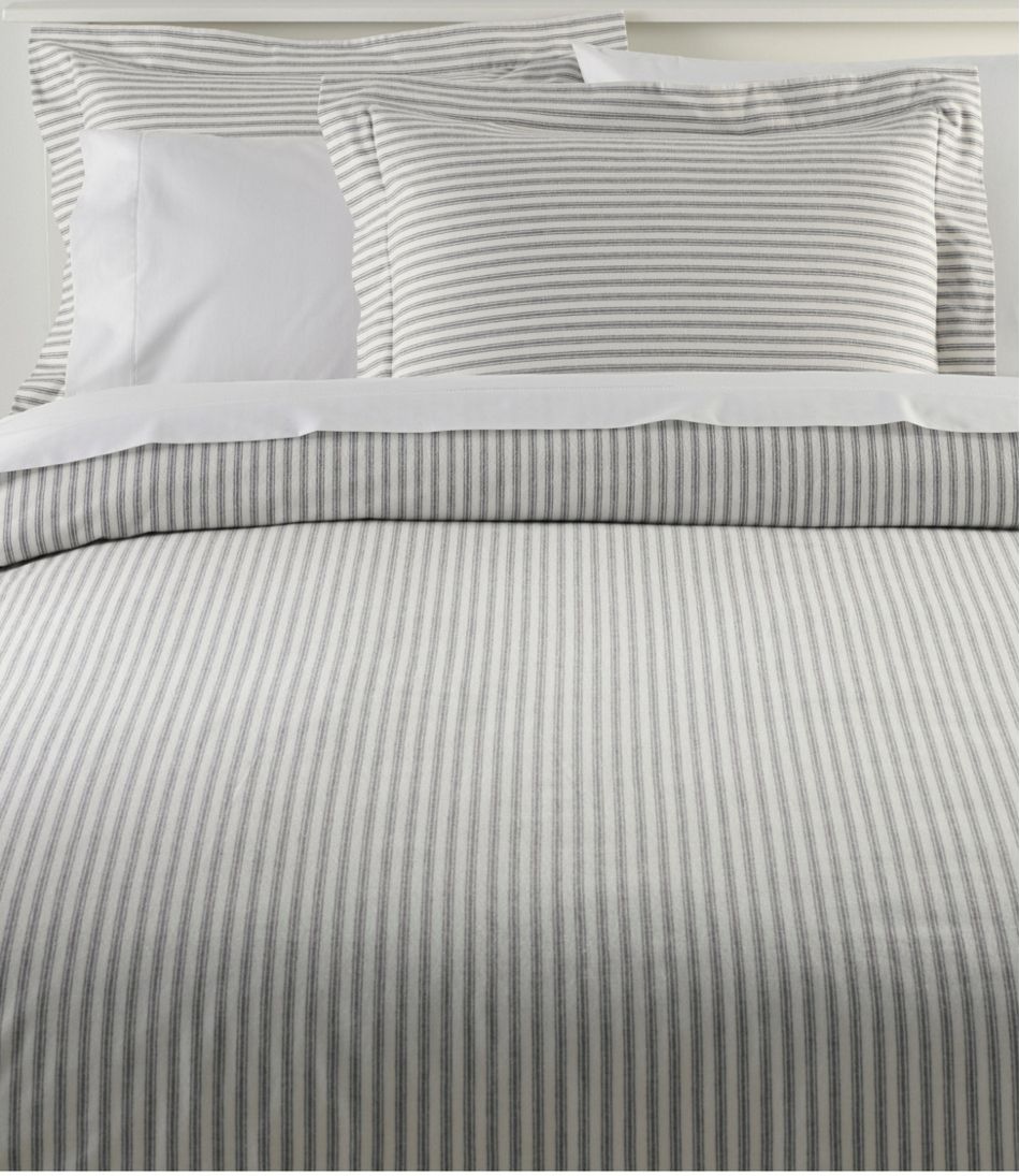 L.L.BeanUltrasoft Comfort Flannel Comforter Cover Collection, Stripe