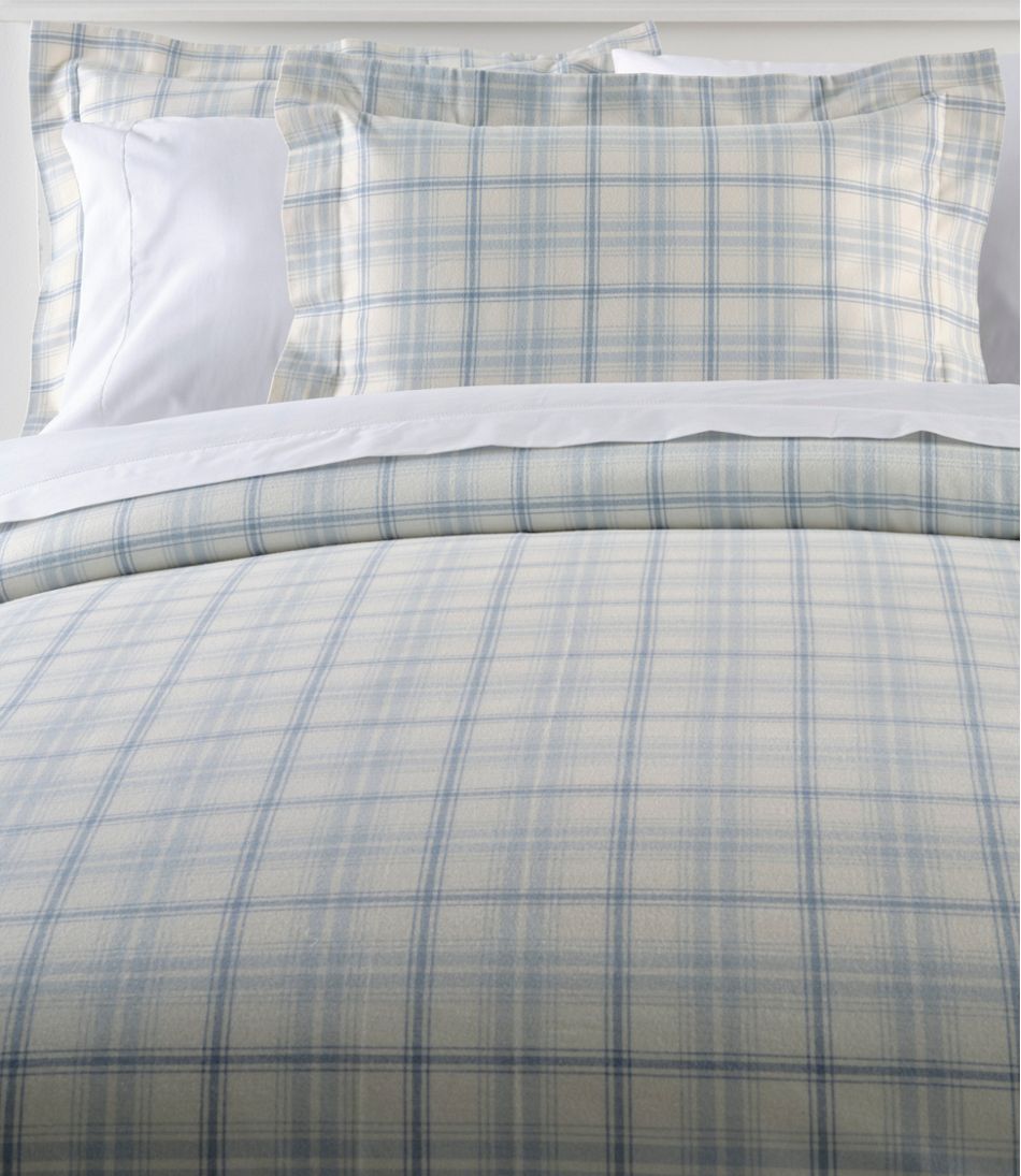 L.L.BeanUltrasoft Comfort Flannel Comforter Cover Collection, Plaid