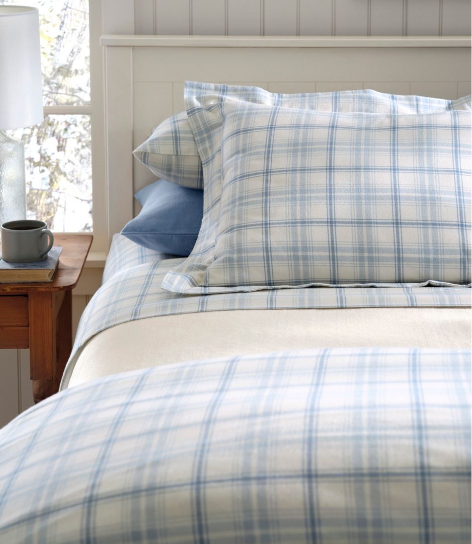 L.L.BeanUltrasoft Comfort Flannel Comforter Cover Collection, Plaid