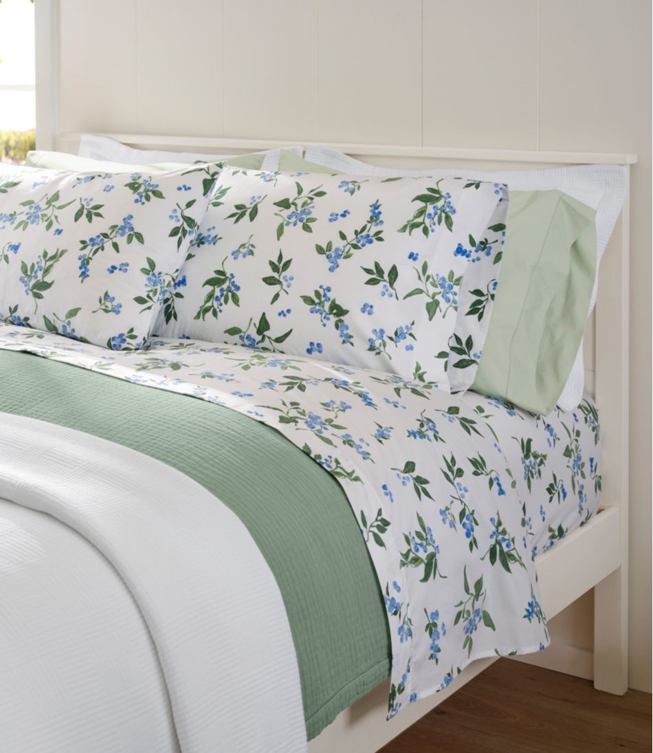 L.L.BeanJess Franks Blueberry Print Percale Sheet Set Collection