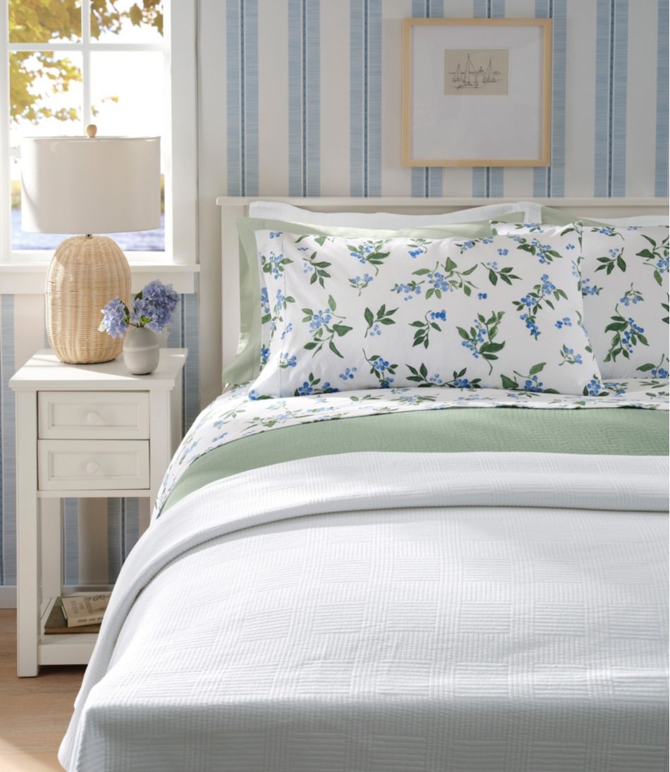 L.L.BeanJess Franks Blueberry Print Percale Sheet Set Collection