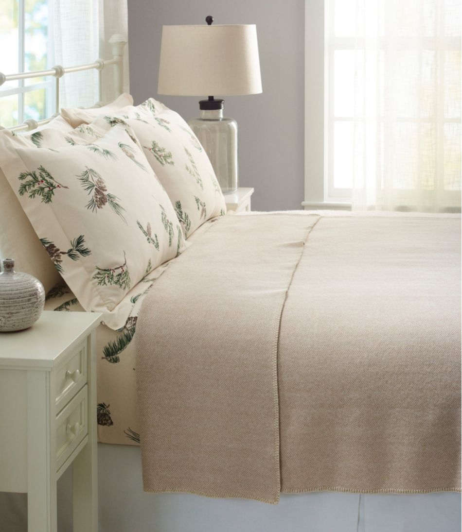 L.L.BeanWashable Wool Blanket, Herringbone