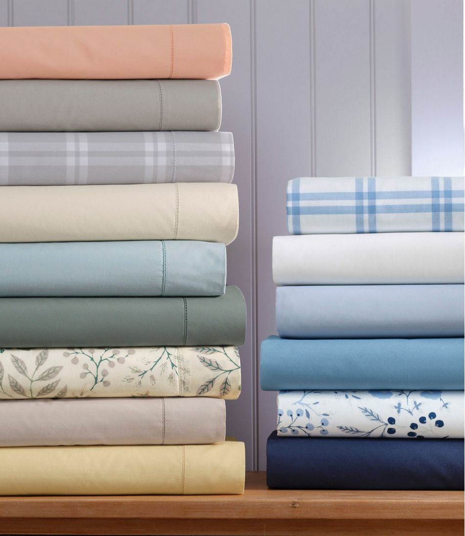 L.L.Bean280-Thread-Count Pima Percale Sheet Collection, Windowpane