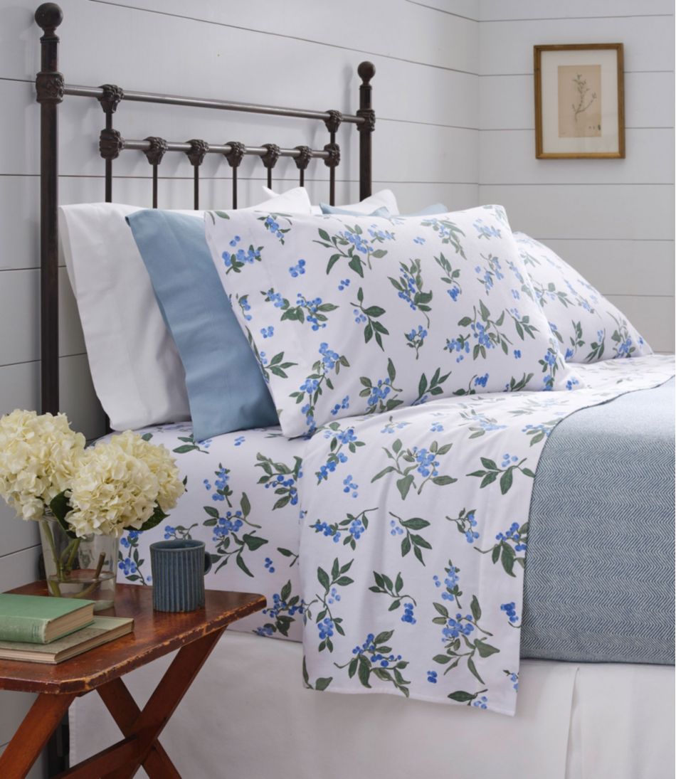 L.L.BeanJess Franks Blueberry Flannel Sheet Collection
