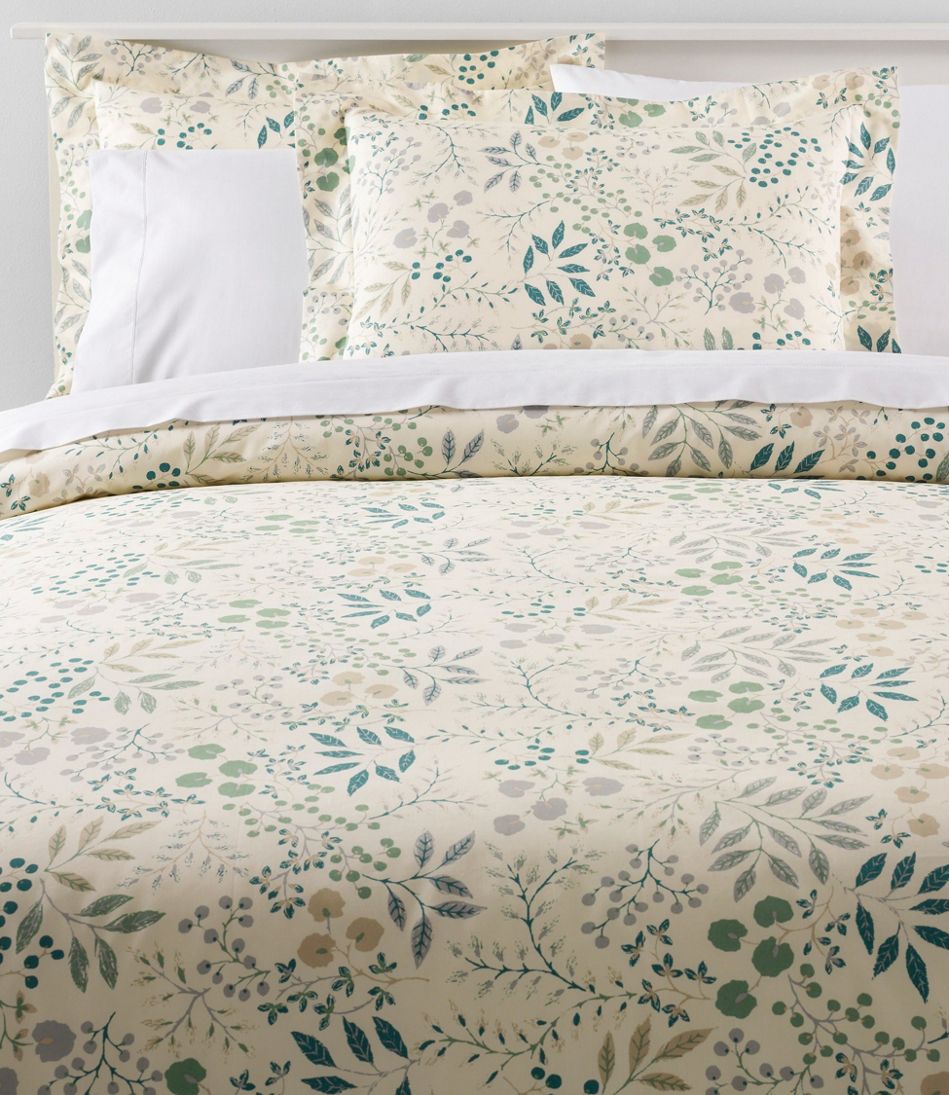 L.L.Bean280-Thread-Count Pima Cotton Percale Comforter Cover Collection, Print