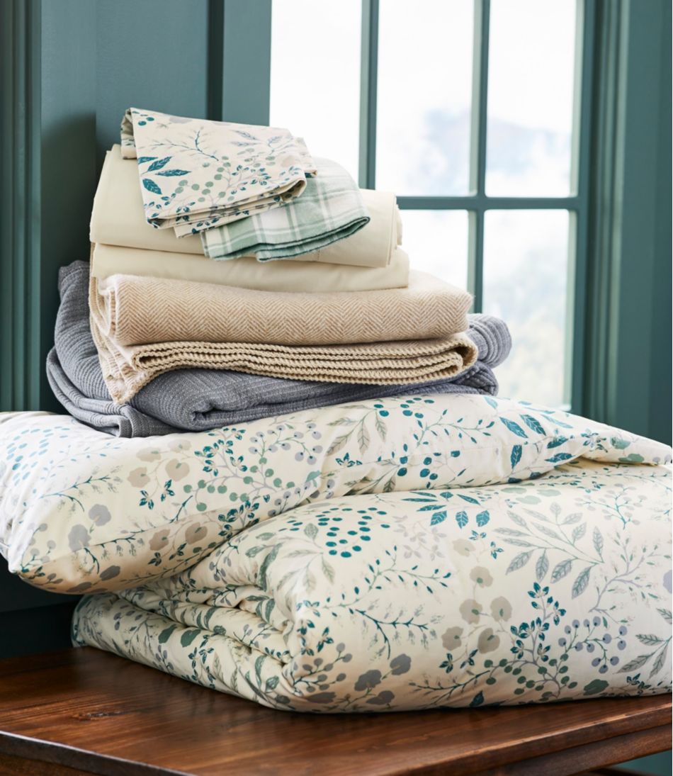 L.L.Bean280-Thread-Count Pima Cotton Percale Comforter Cover Collection, Print