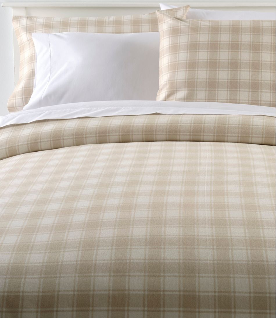 L.L.BeanUltrasoft Comfort Flannel Comforter Cover Collection, Check