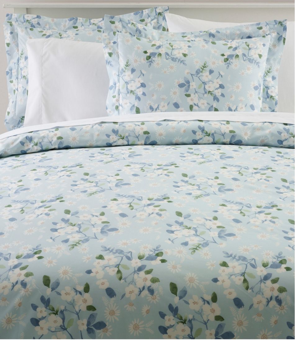 L.L.BeanPremium Egyptian Percale Comforter Cover Collection, Daisy