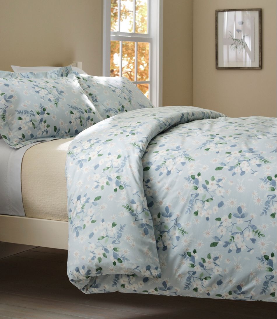 L.L.BeanPremium Egyptian Percale Comforter Cover Collection, Daisy