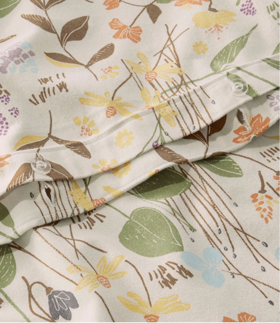 L.L.BeanBirch Floral Flannel Comforter Cover Collection