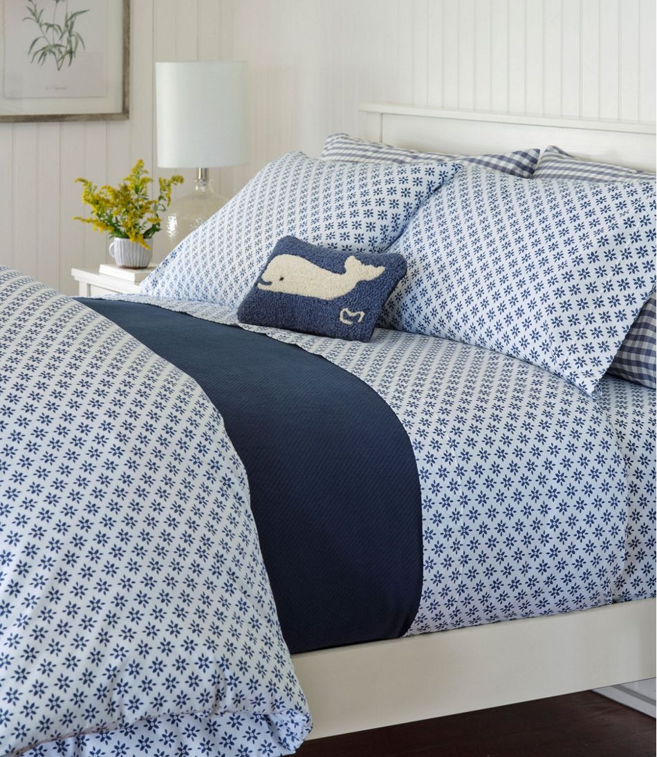 L.L.BeanSunwashed Percale Sheet Collection, Block Floral Print