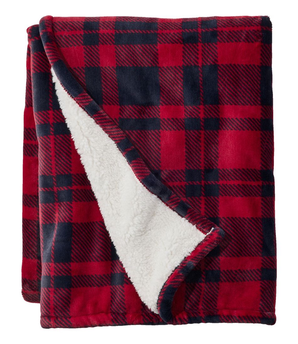 L.L.BeanWicked Plush Sherpa Throw, Plaid