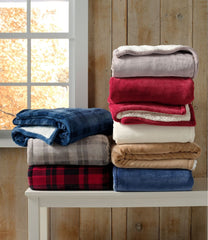 L.L.BeanWicked Plush Sherpa Throw, Plaid