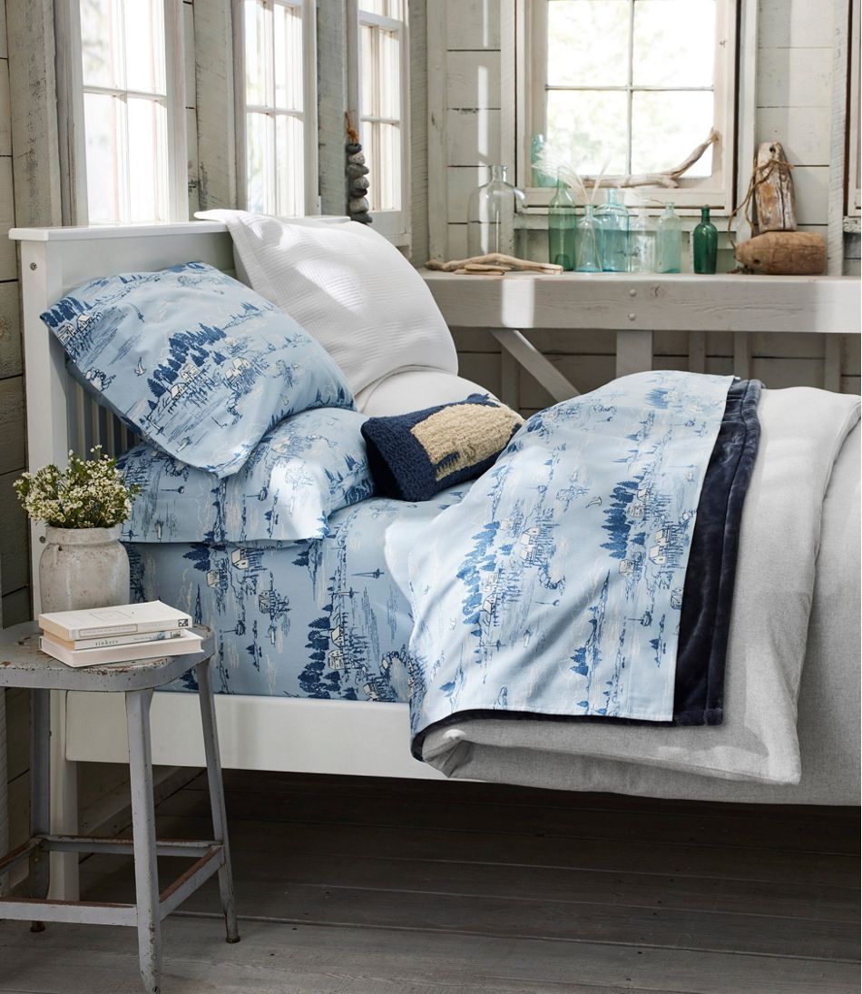 L.L.BeanCoastal Landscape Flannel Sheet Collection