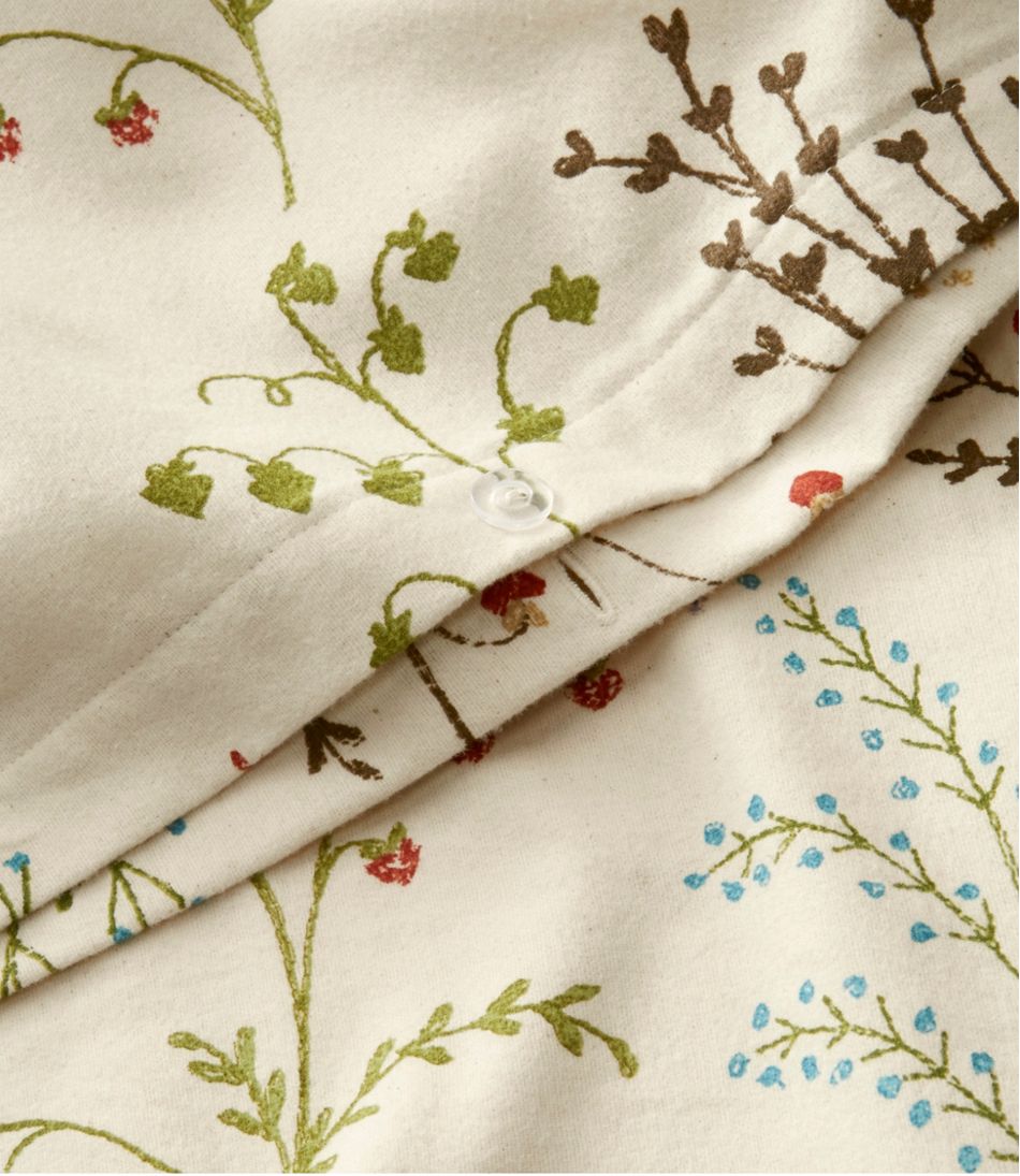 L.L.BeanBotanical Floral Flannel Comforter Cover Collection