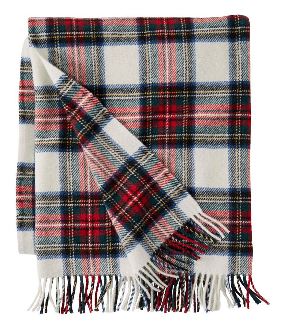 L.L.BeanWashable Wool Throw, Plaid 54" x 60"