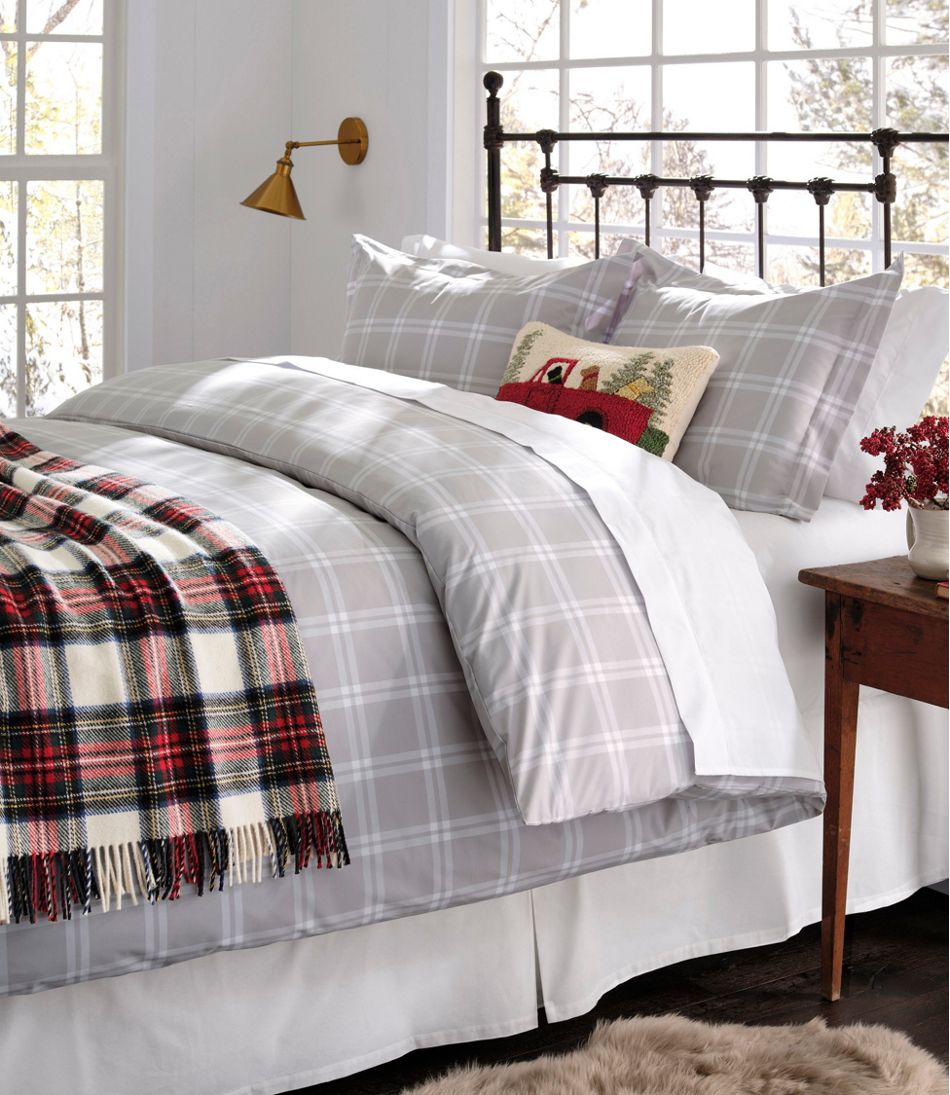 L.L.BeanWashable Wool Throw, Plaid 54" x 60"