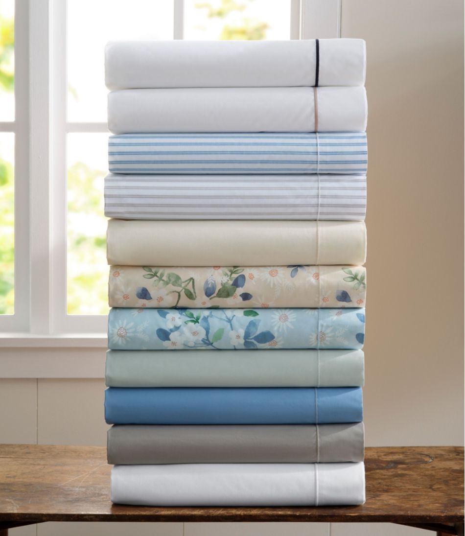 L.L.BeanPremium Egyptian Percale Sheet Collection, Satin Stitch