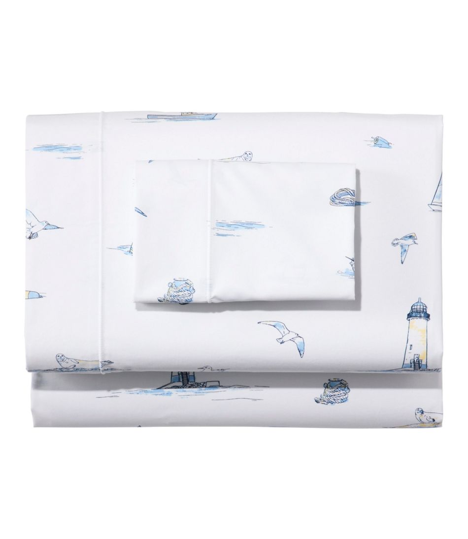 L.L.BeanNautical Boats Percale Sheet Collection