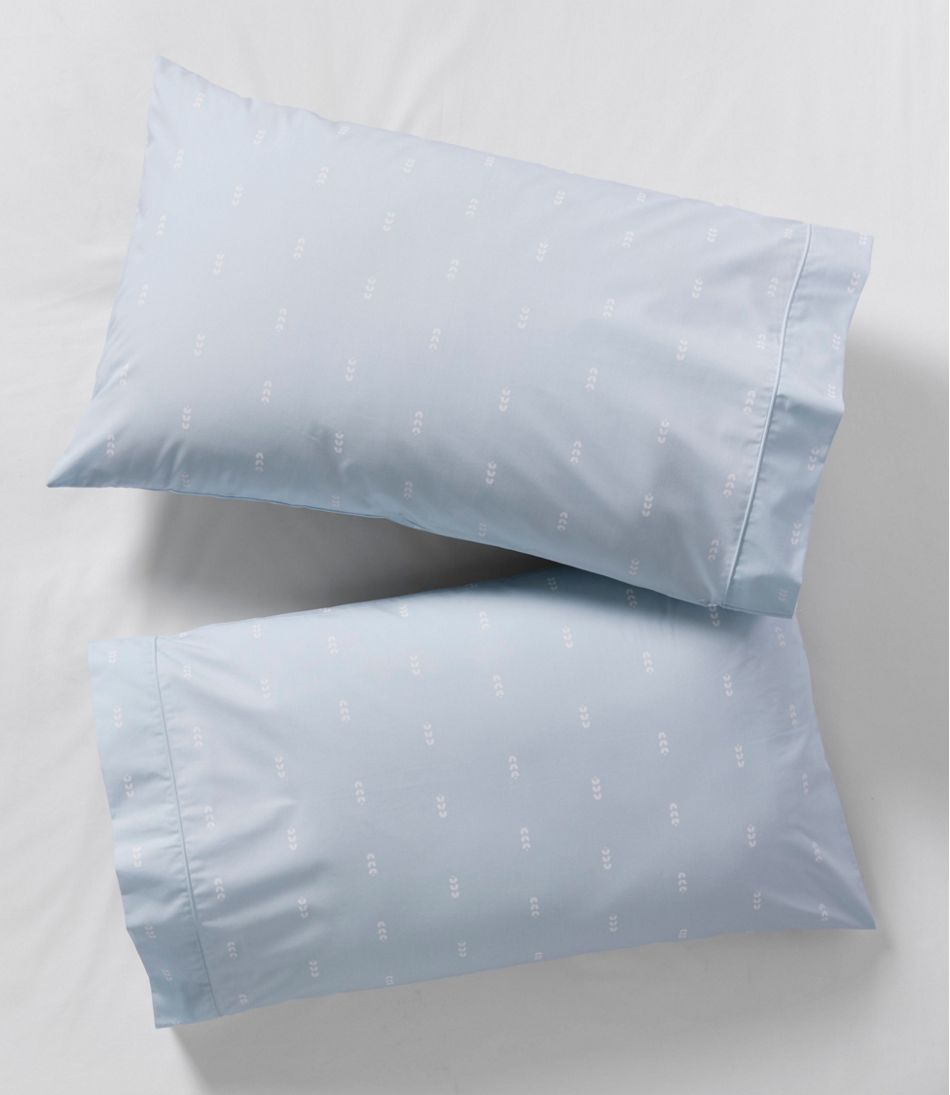 L.L.BeanSunwashed Percale Sheet Collection, Stamped Leaf Print