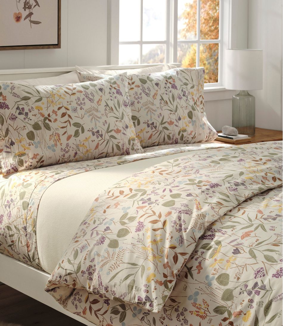 L.L.BeanBirch Floral Percale Comforter Cover Collection