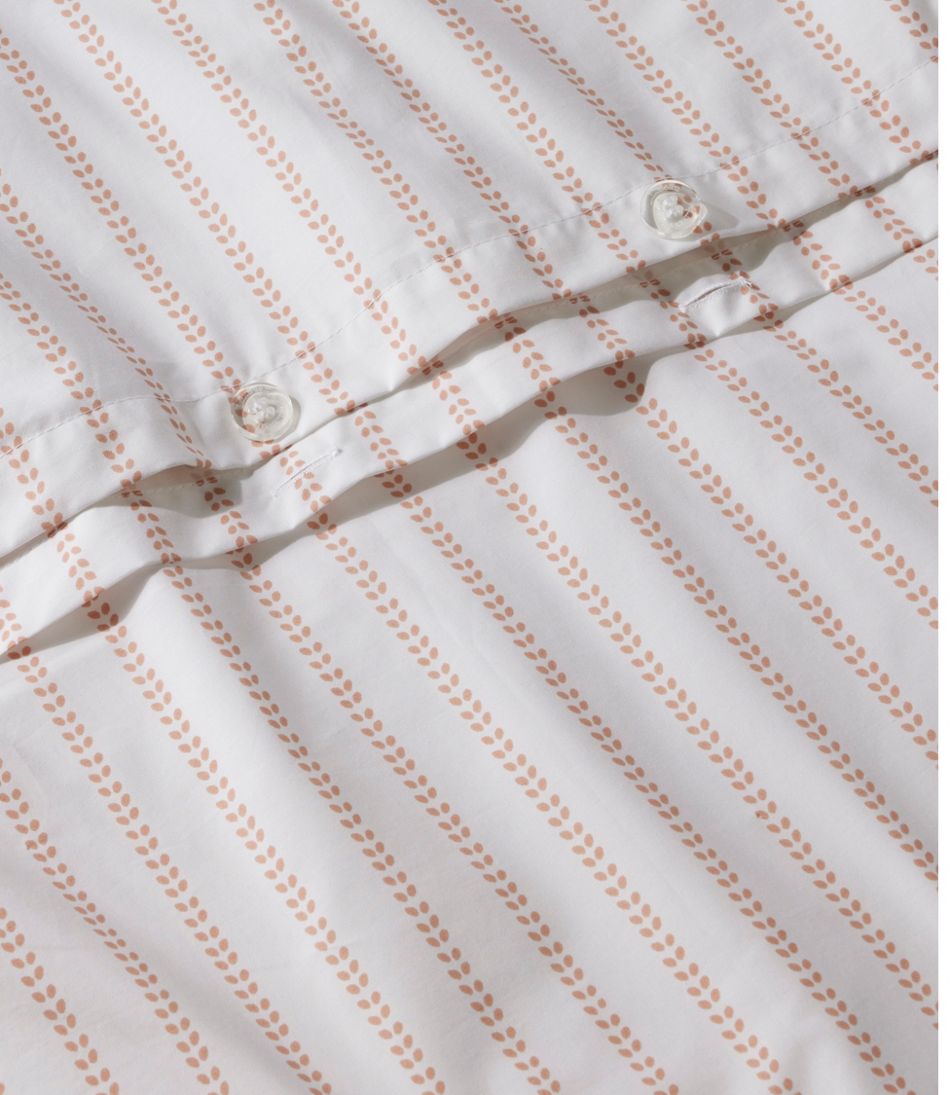 L.L.BeanSunwashed Percale Comforter Cover, Stripe Leaf