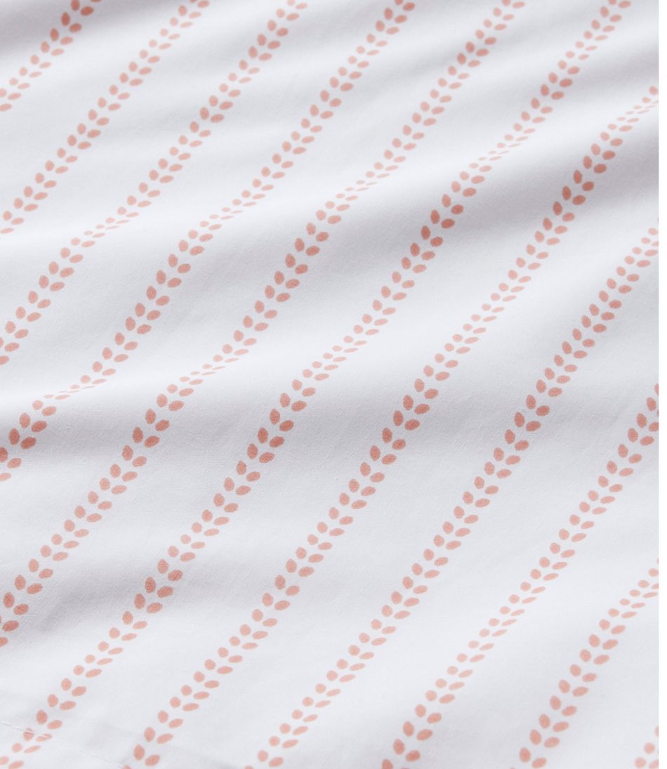 L.L.BeanSunwashed Percale Comforter Cover, Stripe Leaf