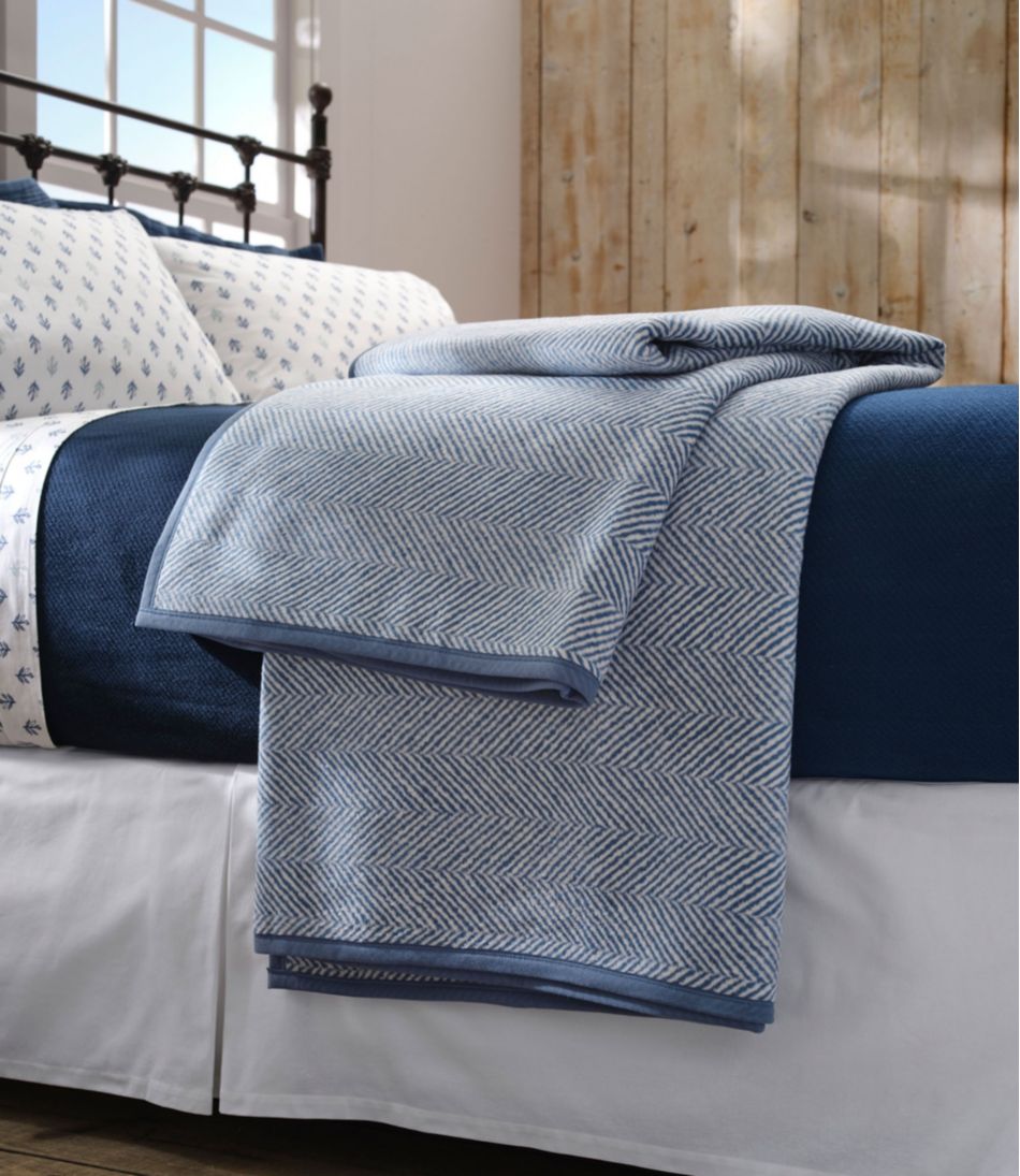 L.L.BeanChappyWrap Cozy Throw Blanket, Herringbone