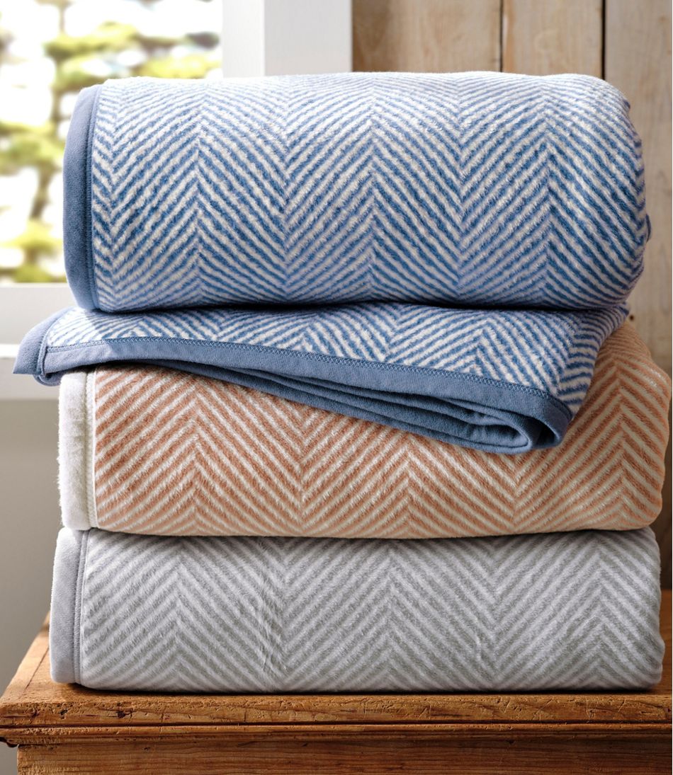 L.L.BeanChappyWrap Cozy Throw Blanket, Herringbone