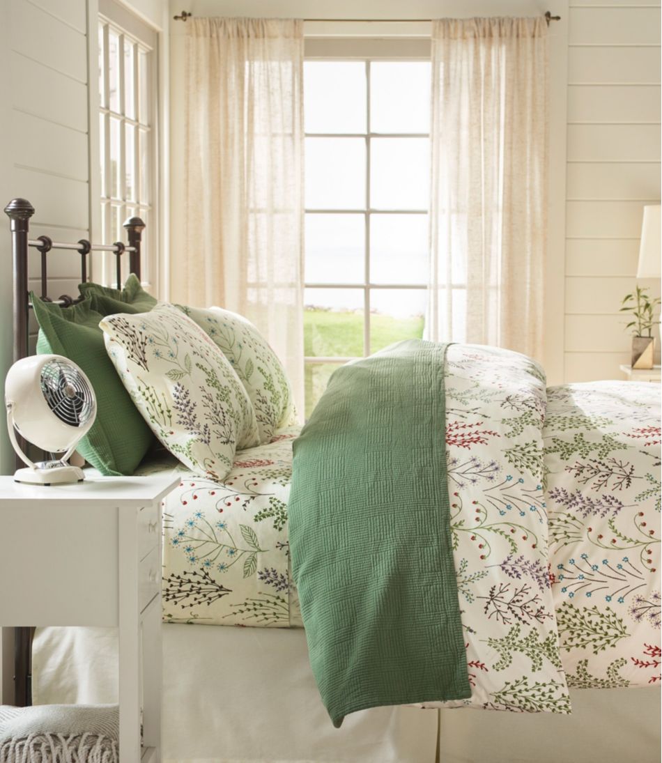 L.L.BeanBotanical Floral Percale Comforter Cover Collection