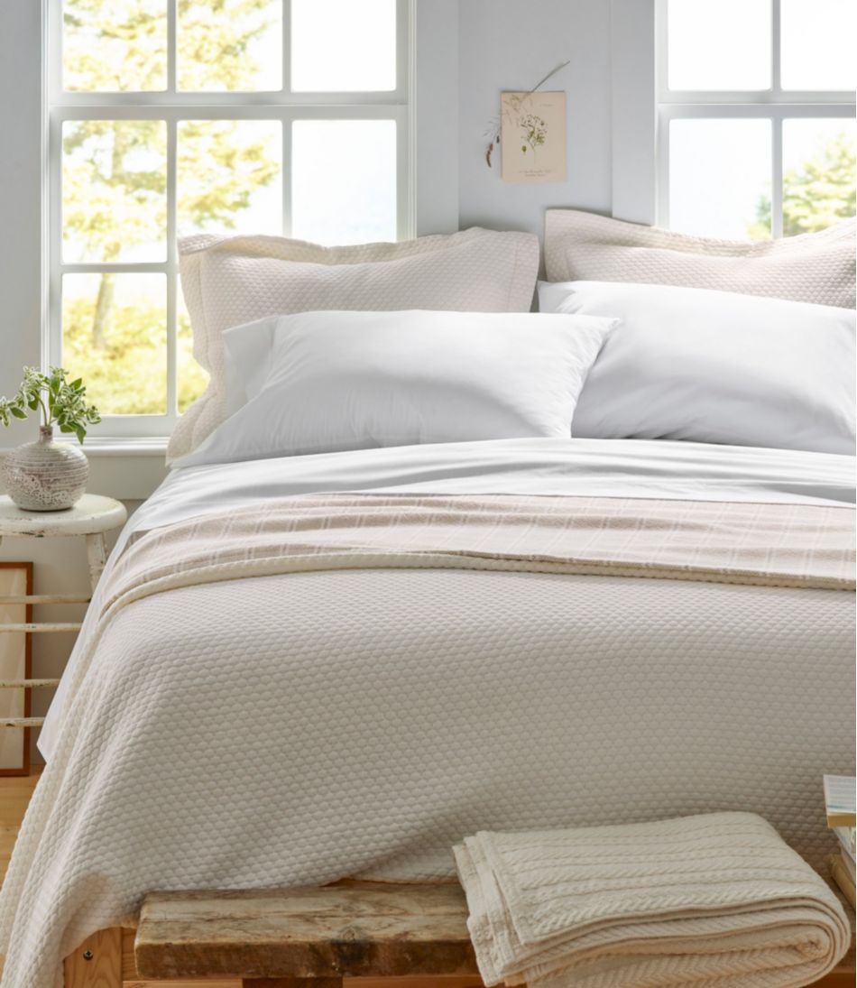 L.L.BeanOrganic Honeycomb Matelassé Coverlet