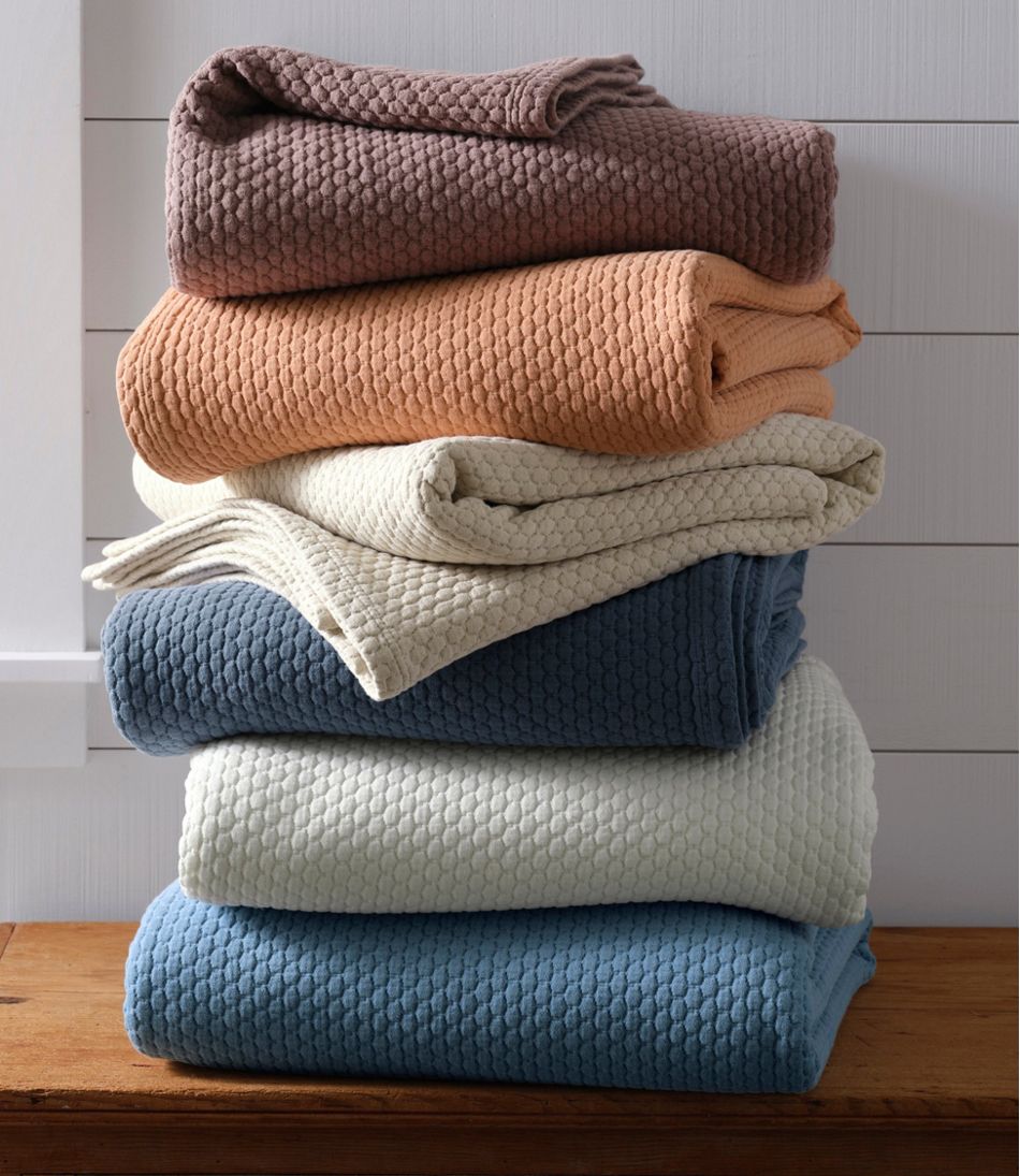 L.L.BeanOrganic Honeycomb Matelassé Coverlet