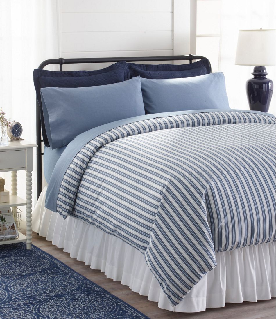 L.L.BeanSunwashed Percale Comforter Cover, Stripe