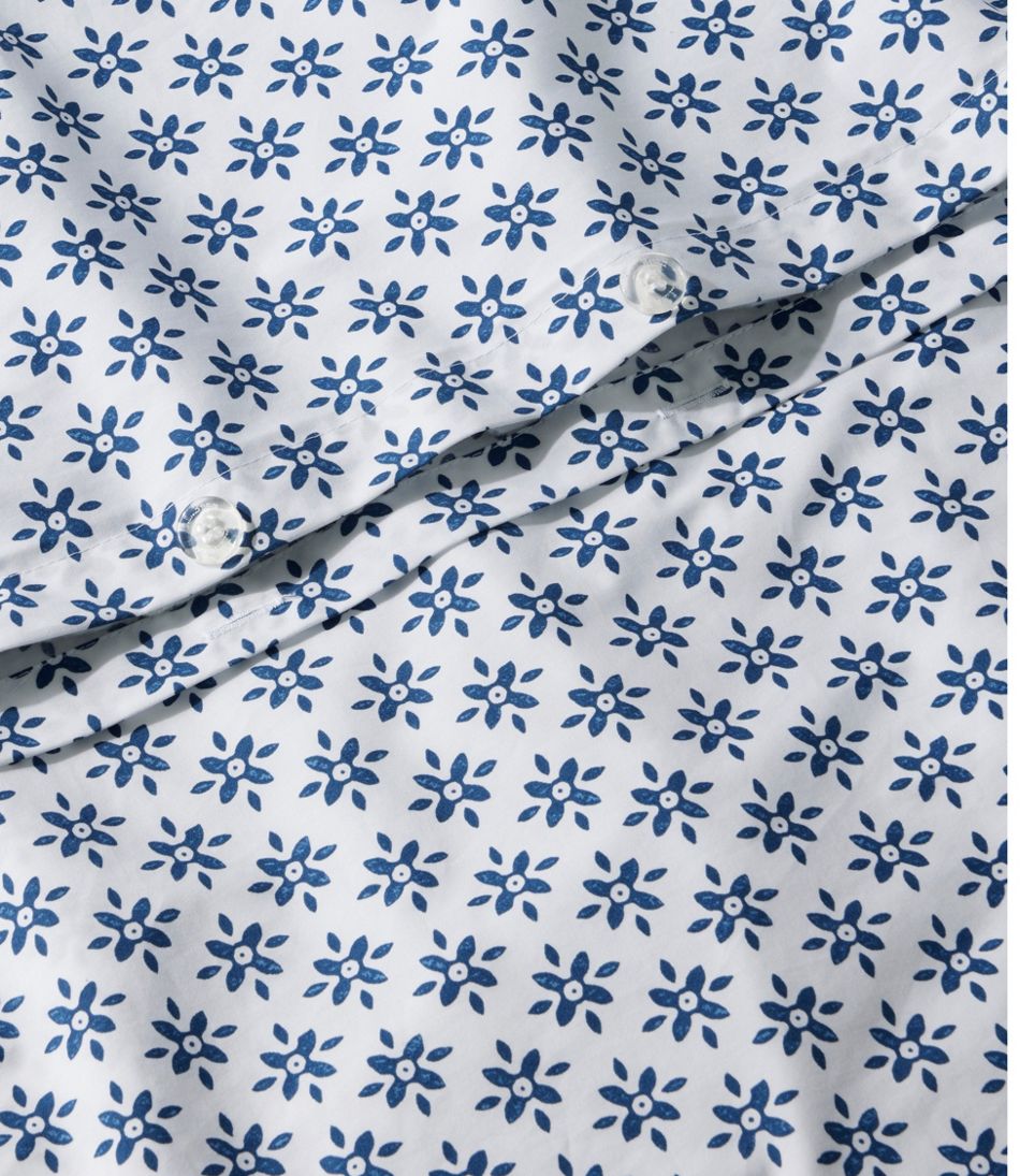 L.L.BeanSunwashed Percale Comforter Cover, Block Floral Print