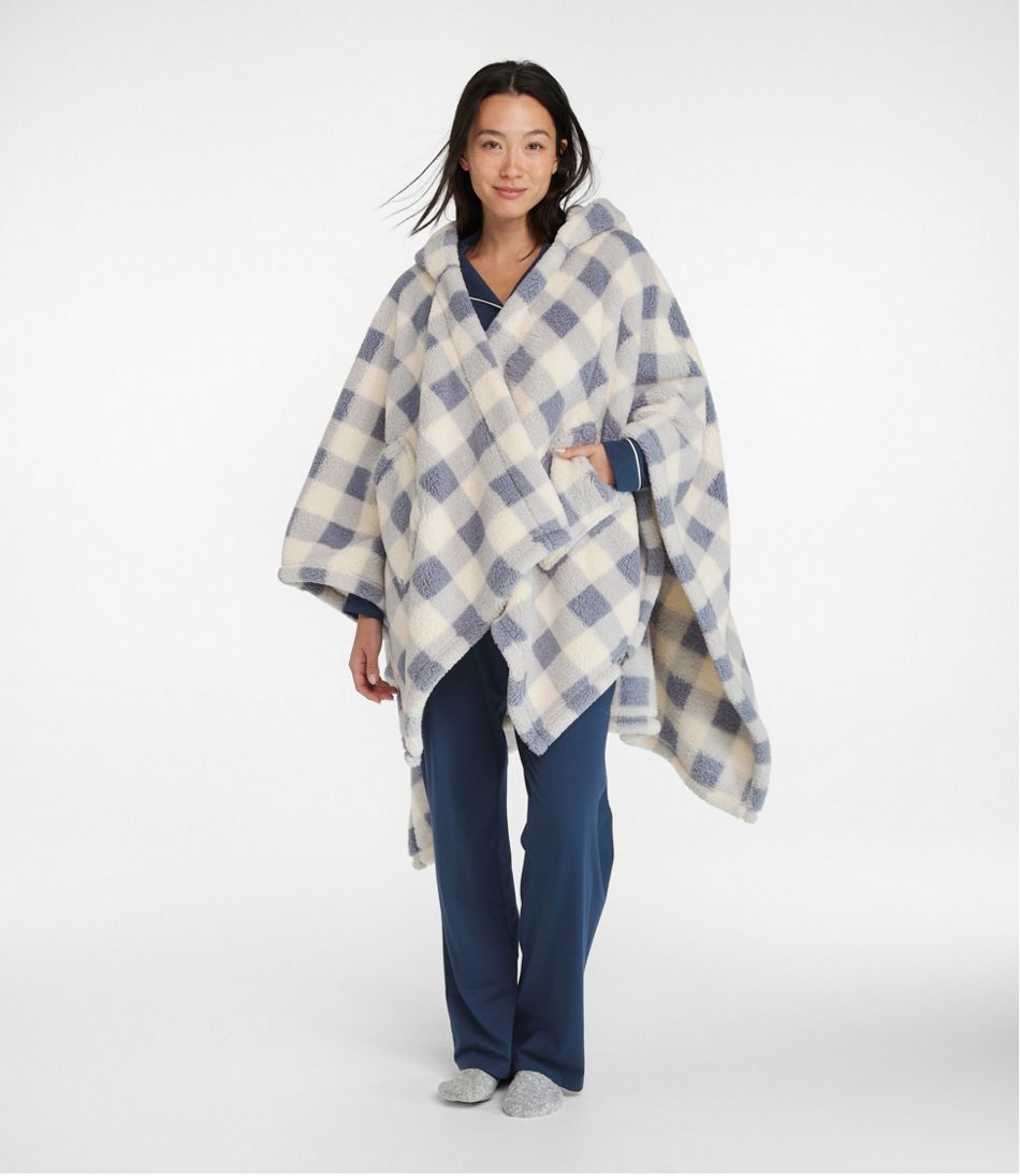 L.L.BeanCozy Sherpa Wearable Throw, Plaid