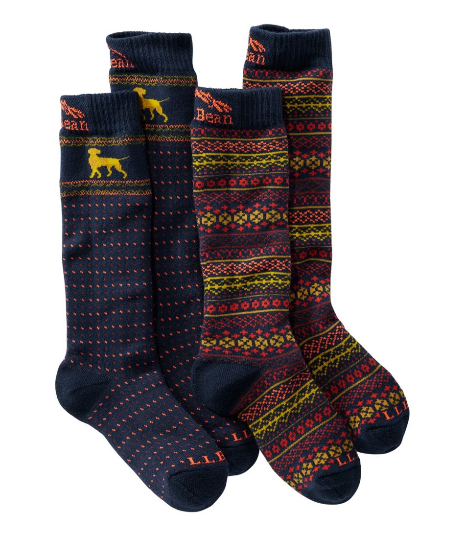 L.L.BeanKids' Winter Snow Sports Socks, 2-Pack