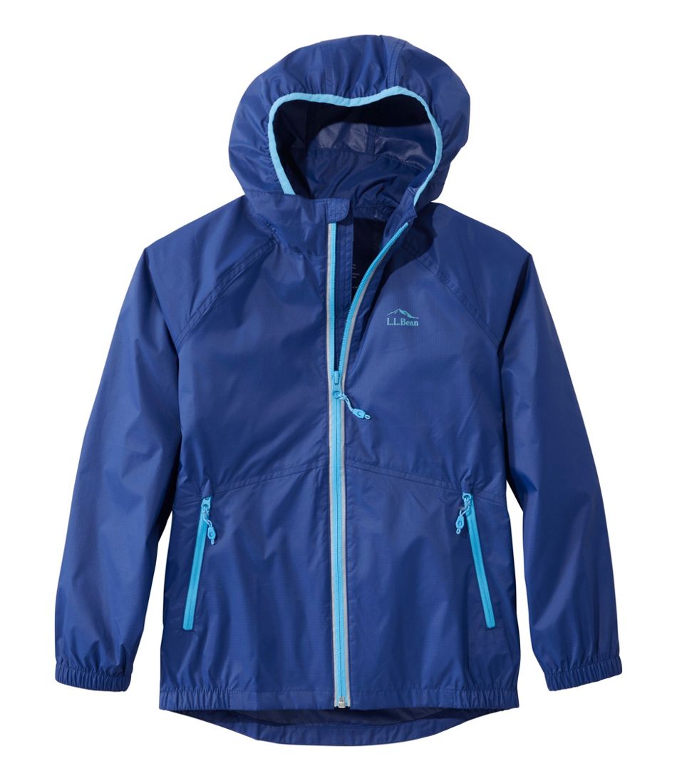 L.L.BeanKids' Wind and Rain Jacket, Reflective Zipper