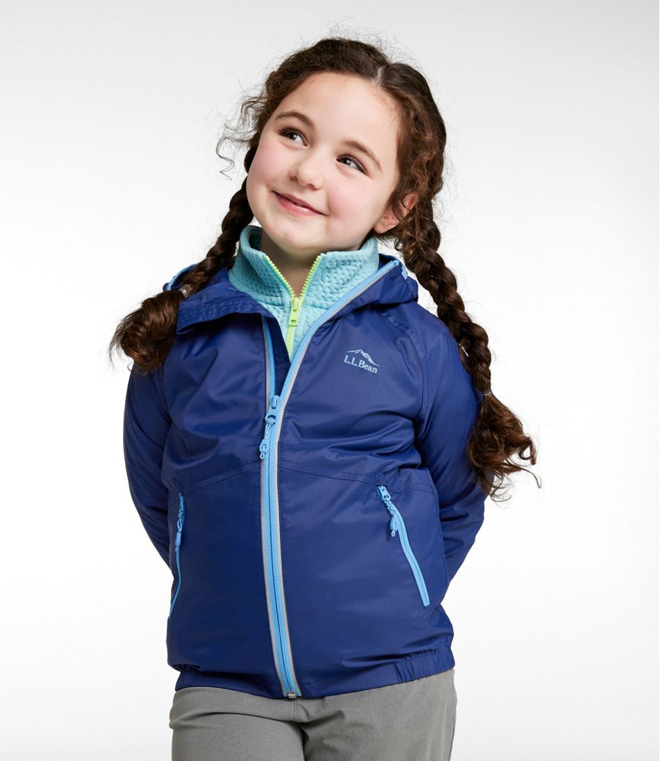 L.L.BeanKids' Wind and Rain Jacket, Reflective Zipper