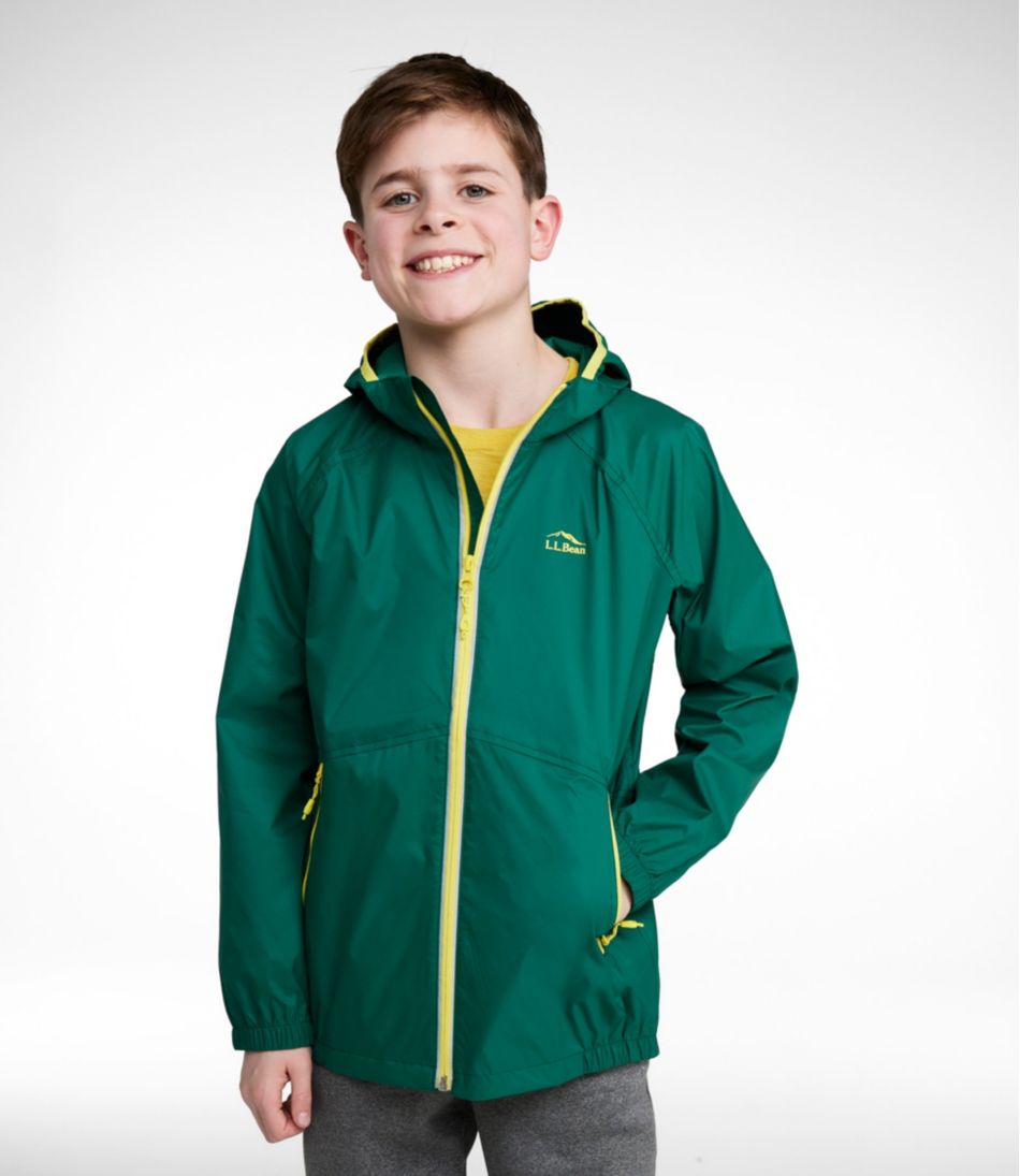 L.L.BeanKids' Wind and Rain Jacket, Reflective Zipper