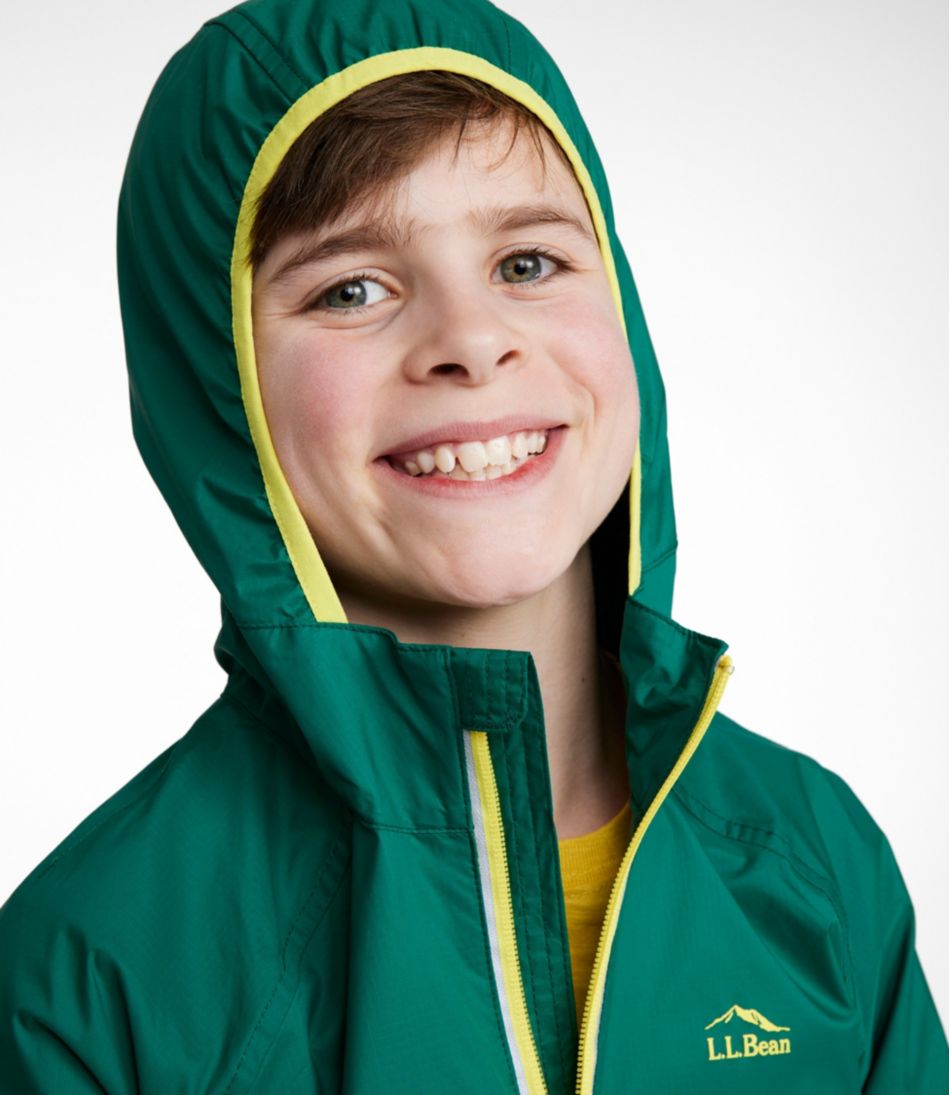 L.L.BeanKids' Wind and Rain Jacket, Reflective Zipper