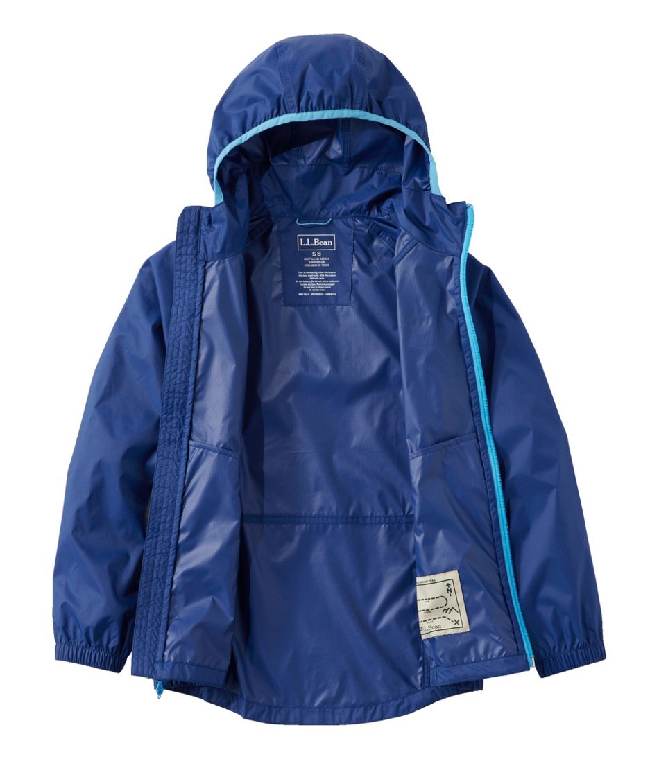 L.L.BeanKids' Wind and Rain Jacket, Reflective Zipper