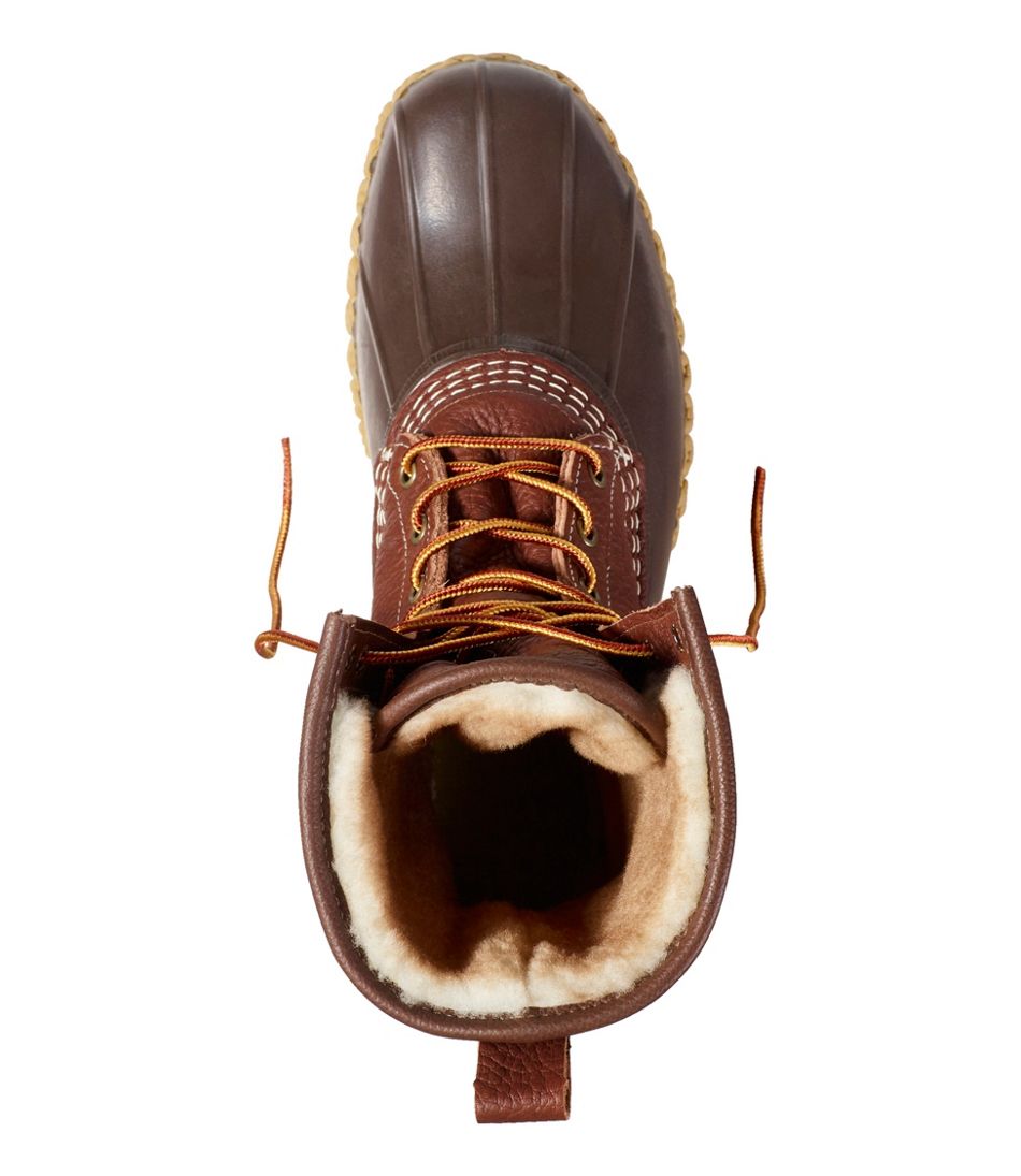 L.L.BeanMen's Bean Boots, 10" Shearling-Lined Tumbled Leather