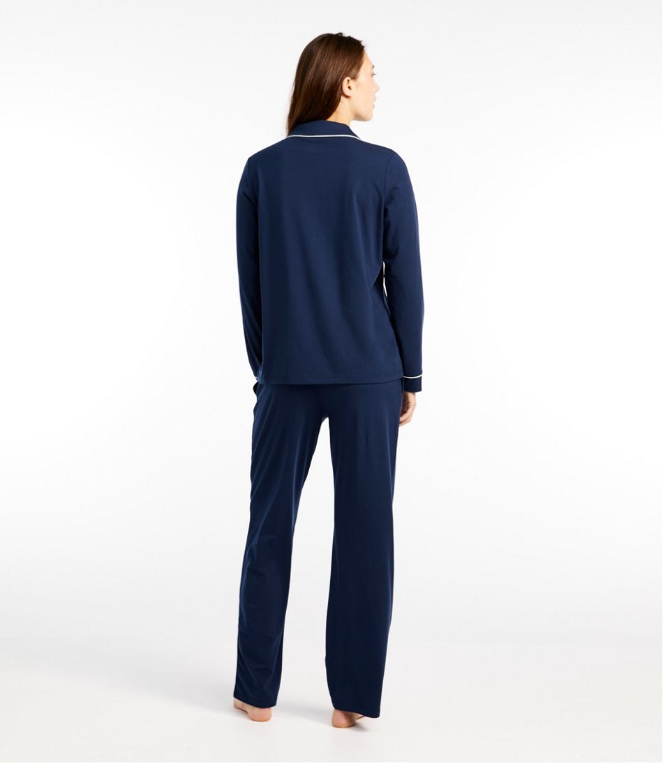 L.L.BeanWomen's Super-Soft Shrink-Free Pajama Set, Button-Front