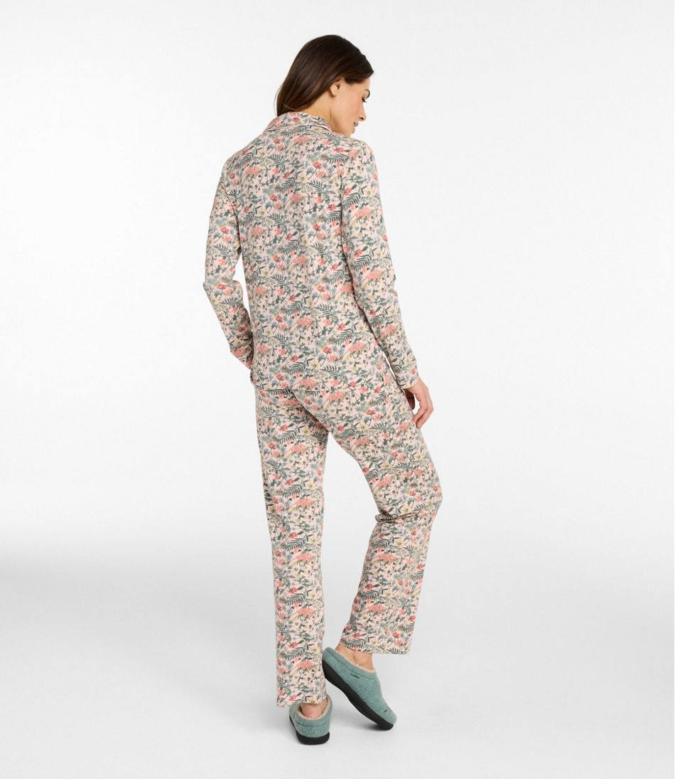 L.L.BeanWomen's Super-Soft Shrink-Free Pajama Set, Button-Front
