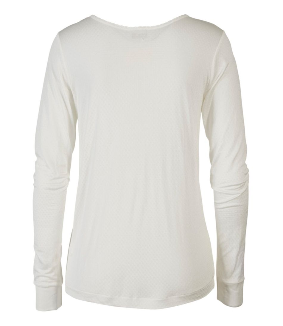 L.L.BeanWomen's Silk Pointelle, Long-Sleeve Scoopneck