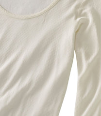 L.L.BeanWomen's Silk Pointelle, Long-Sleeve Scoopneck