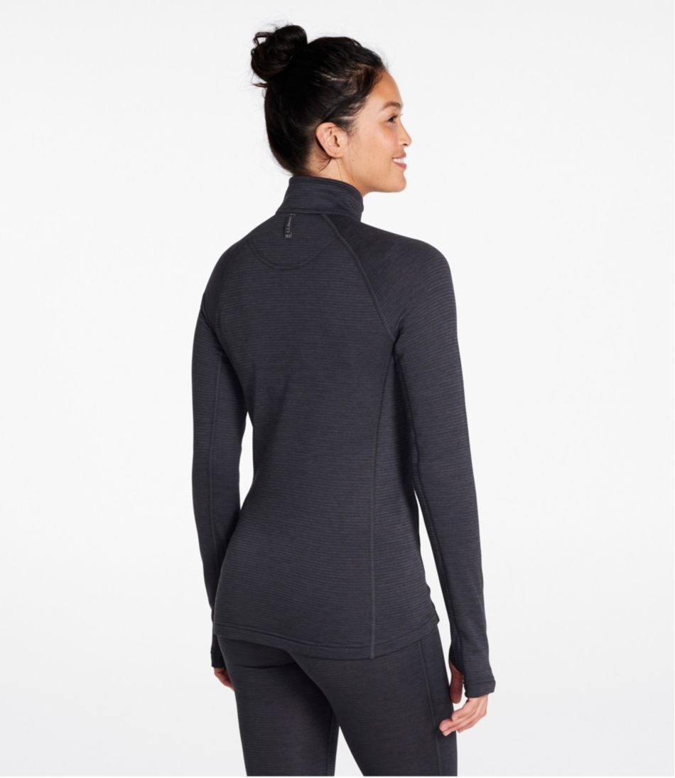 L.L.BeanWomen's Midweight Base Layer Crew Top, 1/4 Zip