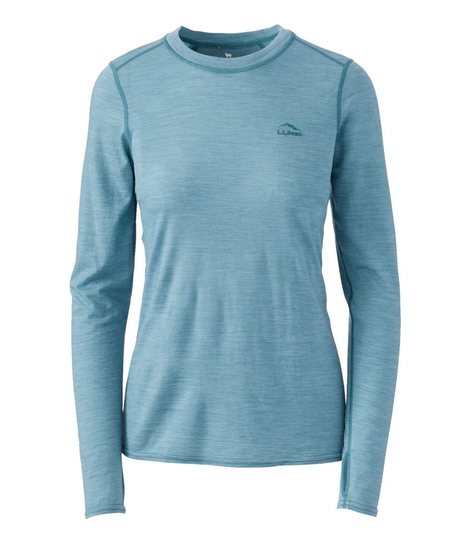 L.L.BeanWomen's Cresta Ultralight 150 Crew Top, Stripe