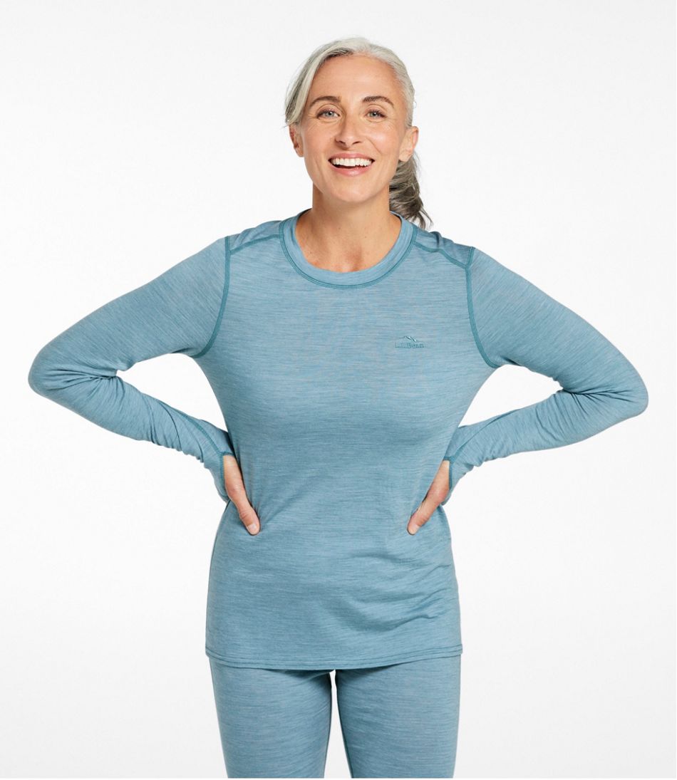 L.L.BeanWomen's Cresta Ultralight 150 Crew Top, Stripe