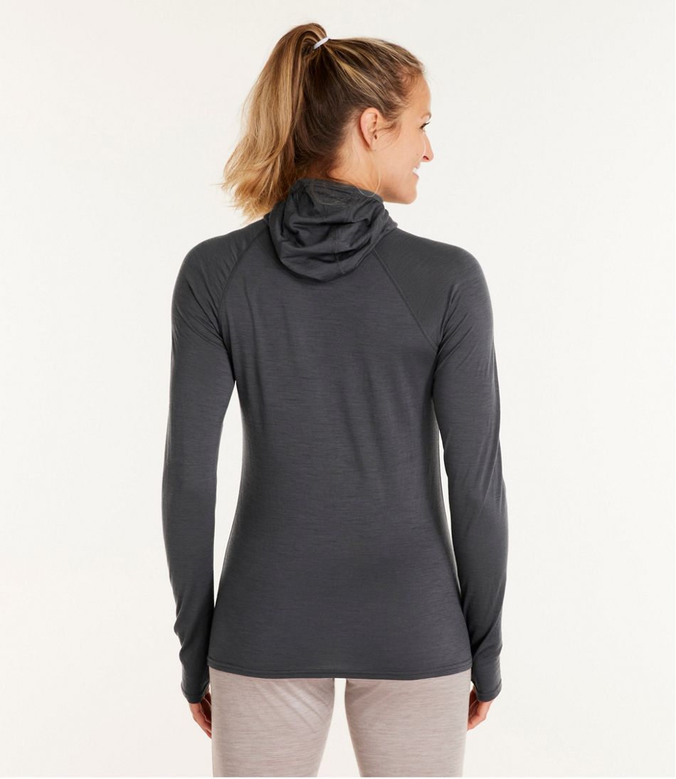 L.L.BeanWomen's Cresta Wool Ultralight 150 Base Layer, Hoodie